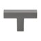 Gliderite Hardware 2-in. Solid Square Cabinet T-Knob Graphite Gray 21683-T-GPH-1 - alternate 1